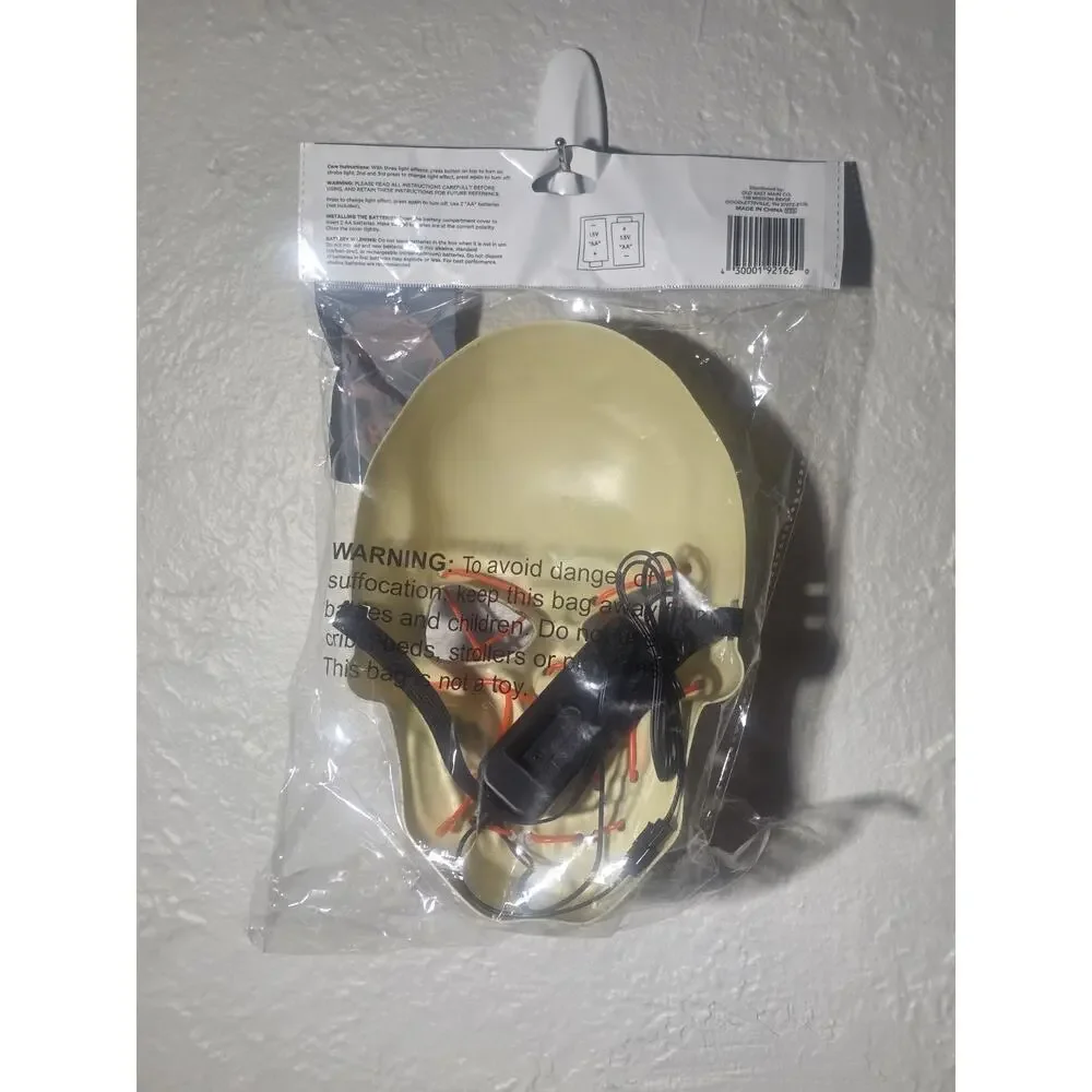 Happy Halloween orange light up Cosplay Horror mask costume Accessory